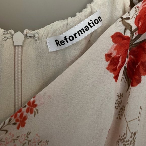 Reformation Butterfly Midi Dress, Like New - Picture 4 of 4